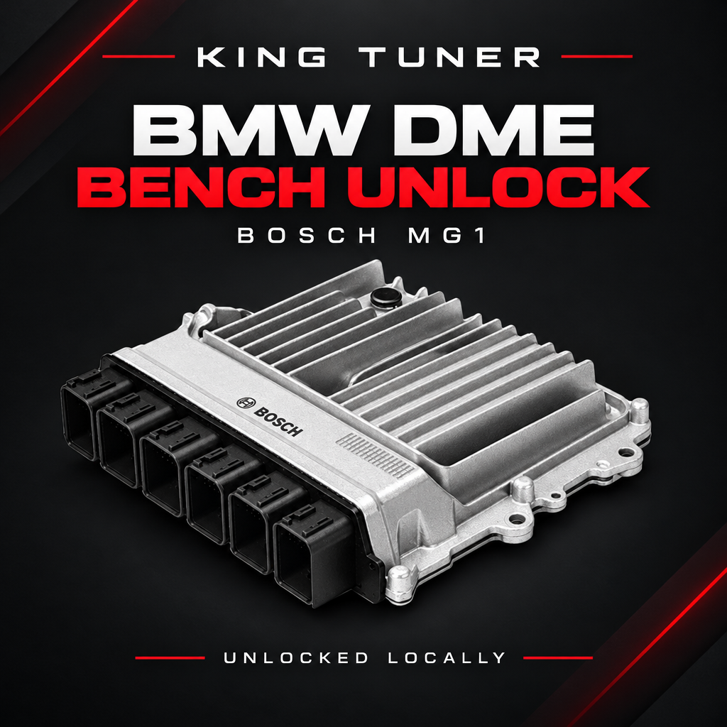 BMW DME bench unlock graphic using the Bosch MG1 reference