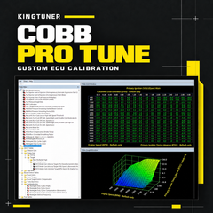 COBB Pro Tune: KingTuner COBB Pro Tune graphic showing an ignition timing table and 3D calibration graph